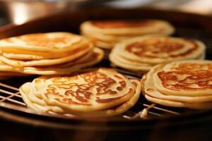 stock photo of Hotteok sometimes called Hoeddeok is a type of filled pancake food photography