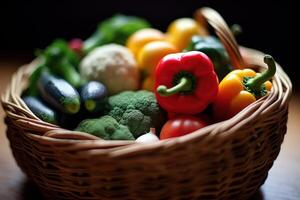 stock photo of mix vegetable on the basket Editorial food photography