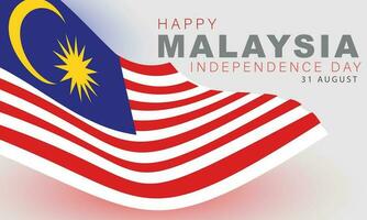 Malaysia independence day. background, banner, card, poster, template. Vector illustration.