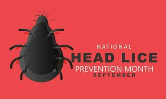 National Head Lice Prevention Month. background, banner, card, poster, template. Vector illustration.