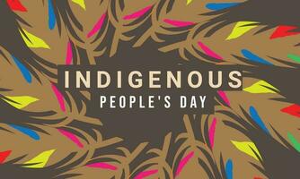 Indigenous Peoples Day. background, banner, card, poster, template. Vector illustration.