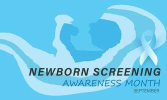 Newborn screening awareness month. background, banner, card, poster, template. Vector illustration.