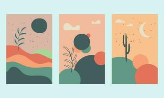 Flat Design Boho Wall Art vector