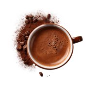 Cup of hot chocolate isolated. Illustration png