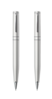 Silver metal pen isolated. Illustration AI Generative png