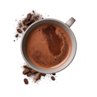 Cup of hot chocolate isolated. Illustration png