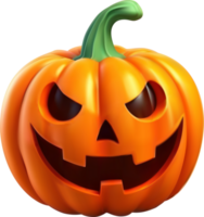 Cute 3d funny Halloween pumpkin Vector Illustration png