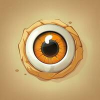 3D Spooky Halloween Eye. Vector Illustration EPS10