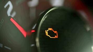 Check Engine Control Light on a Vehicle Dashboard video