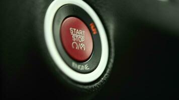 Engine Start Stop Button Inside Performance Vehicle. video