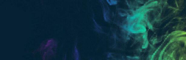 Vector linear halftone smoke effect. Glowing bright neon colored  mist. Tones by horizontal lines. Futuristic retro creative background.