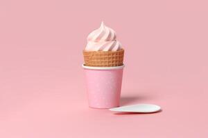 stock photo of ice cream with cup food photography