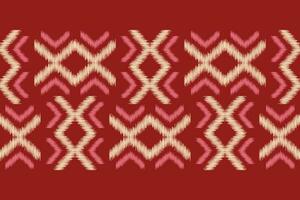 étnico ikat tela modelo geométrico estilo.africano ikat bordado étnico oriental modelo motivos rojo antecedentes. resumen,ilustración,textura,ropa,paño,decoración,alfombra,seda. vector