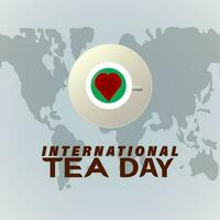 International Tea Day. Creative concept illustration vector graphic. design for social media.Vector Illustration of International Tea Day Design. Simple and Elegant Design