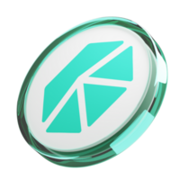 Kyber Network Crystal v2 ,KNC Glass Crypto Coin 3D Illustration png