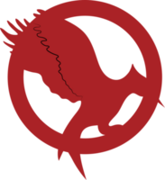 Bird sign Mockingjay. Png illustration.