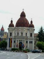 arquitectónico edificios encontró en el histórico centrar de targul mures foto