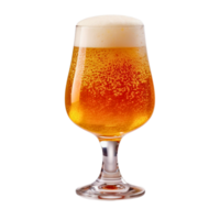 ai généré une glacial verre rempli à le bord avec une croustillant, couleur ambrée bière. minuscule bulles se cramponner à le côtés, allusion à le effervescence dans.png png