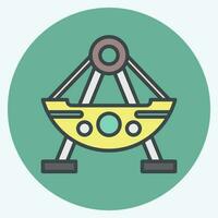 Icon Boat. related to Amusement Park symbol. color mate style. simple design editable. simple illustration vector