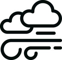 Vector illustration of windy cloud icon.