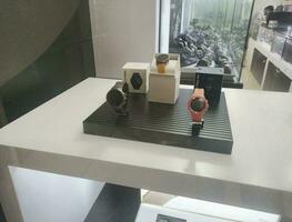 Sukoharjo - May 29,2023 - various kinds of luxury watches are sold in watch shops photo