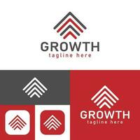 Finance growth Logo Template Design.Business arrow up icon. Vector illustration.Silhouette. Symbol of financial independence.