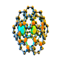 buckminsterfullerene kol nanorör molekyl, andra, sfär, form, kol png generativ ai