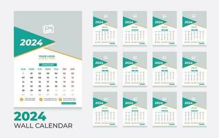 Vector 2024 calendar design template