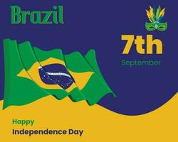 vibrante Brasil independencia día celebración, impresionante antecedentes a capturar el espíritu vector