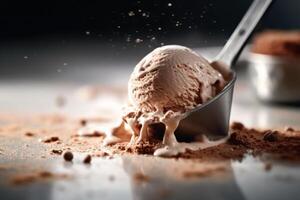 stock photo of a scoop ice cream Editorial food photography