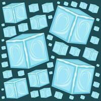 Cold ice cubes vector illustration for graphic design and decorative element