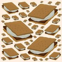 S'mores vector illustration for graphic design and decorative element