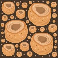 Baked yorkshire pudding vector illustration for graphic design and decorative element