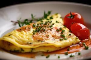 stock photo of omelette healthy breakfast Editorial food photography