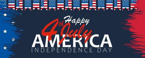 USA or United States of America independence day banner for 4th of July. Vector Illustration