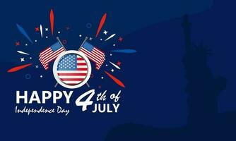 Fourth of July Independence Day. Vector illustration