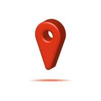 3D Realistic Location map pin gps pointer markers vector illustration for destination.