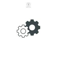 Gear icon. A sleek and mechanical vector illustration of a gear, symbolizing settings, customization, and system control.