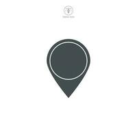 A vector illustration of a location pin icon, effectively visualizing destination, direction, or place. Great for mapping or geographical references