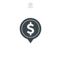 Dollar Sign icon. A crisp and recognizable vector illustration of a dollar sign, representing money, finance, and wealth.