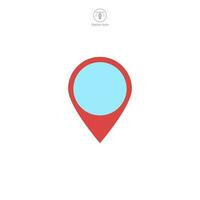 A vector illustration of a location pin icon, effectively visualizing destination, direction, or place. Great for mapping or geographical references