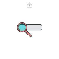 A vector illustration of a search engine icon, signifying internet search, data retrieval, or online research. Perfect for digital interfaces, SEO, or web exploration