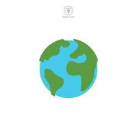 Globe icon vector capturing the essence of global connection, world exploration, and geographical understanding, ideal for educational and international contexts