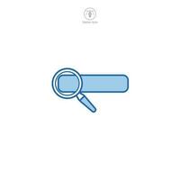 A vector illustration of a search engine icon, signifying internet search, data retrieval, or online research. Perfect for digital interfaces, SEO, or web exploration