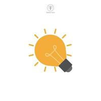 A vector illustration of a lightbulb icon, elegantly designed, featuring fine details, ideal for indicating ideas, solutions, or innovation