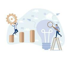 Launch Startup of business Development, process, Innovation product, and creative idea. flat vector modern illustration