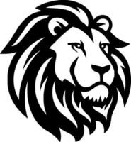 Lion - Black and White Isolated Icon - Vector illustration