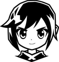 Anime - Minimalist and Flat Logo - Vector illustration