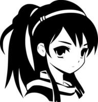 Anime - Minimalist and Flat Logo - Vector illustration