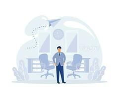 business hiring and recruiting concept, not enough skill staff to fill job vacancy,  flat vector modern illustration